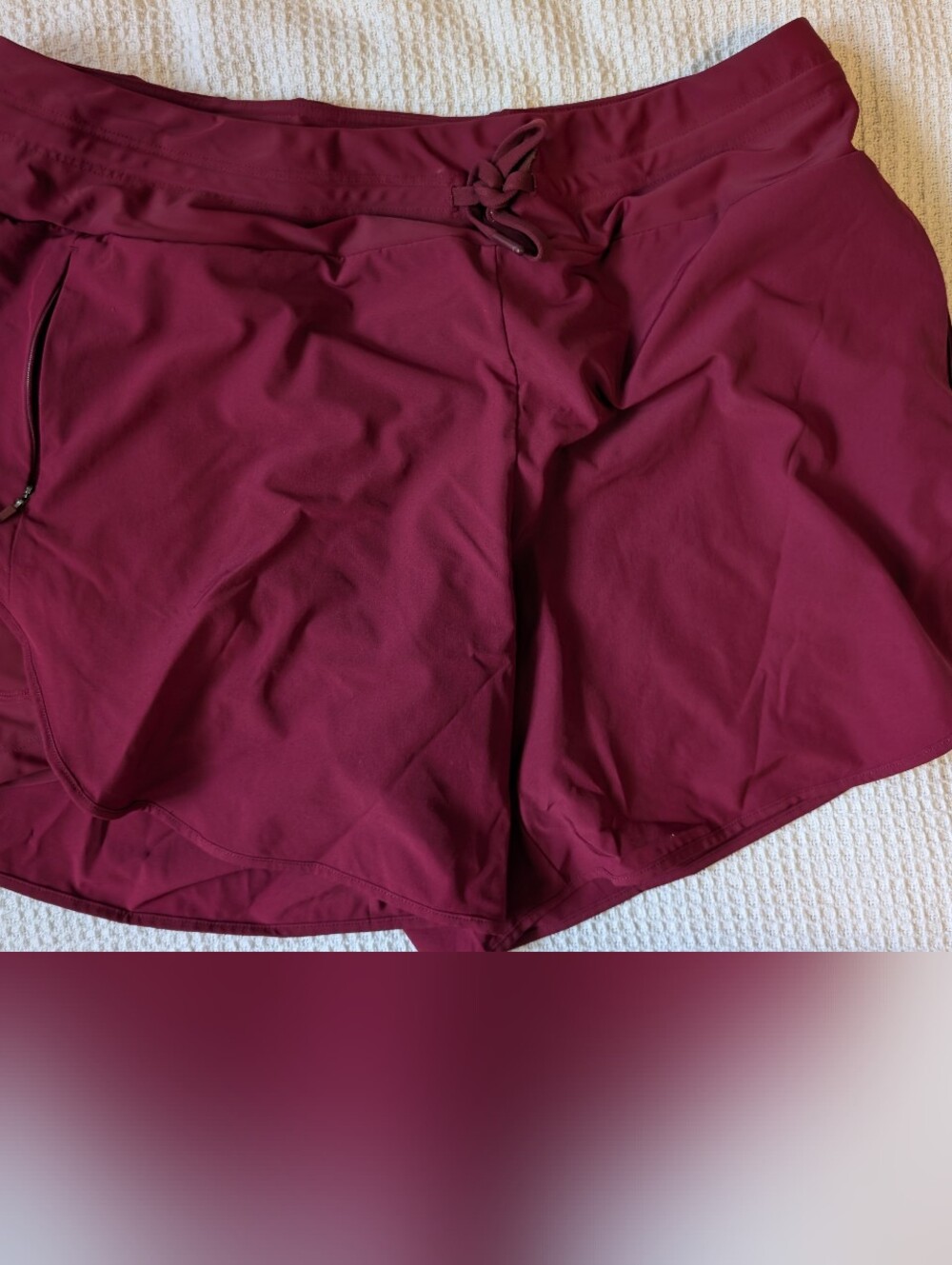 Maroon Swim Short with Built-In Shorts